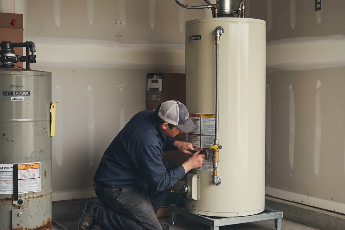 Water heater and shutoff valve replacement in La Porte