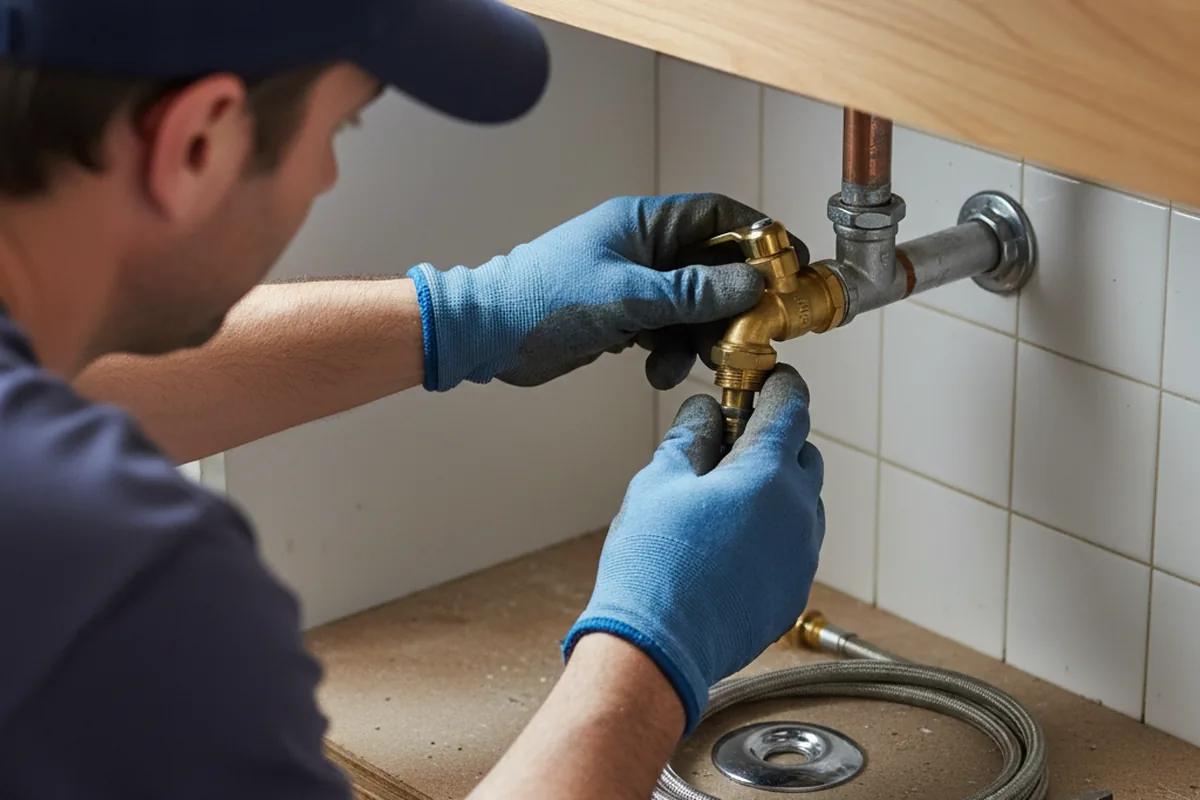 Shutoff valve and fitting work during Emergency Plumbing in La Porte